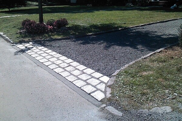 A newly-paved driveway