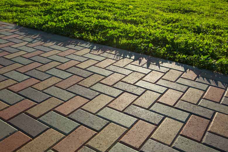 A brick walkway